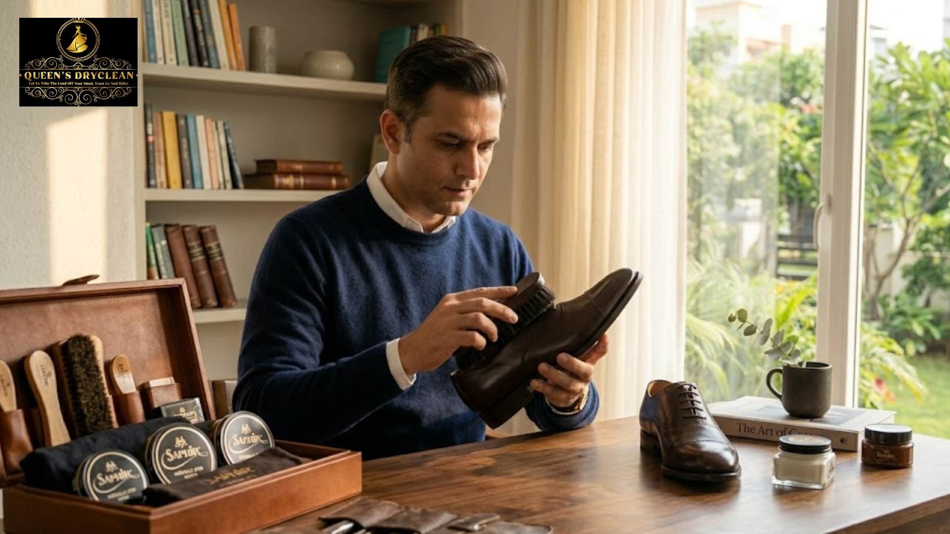 how to clean formal shoes at home
