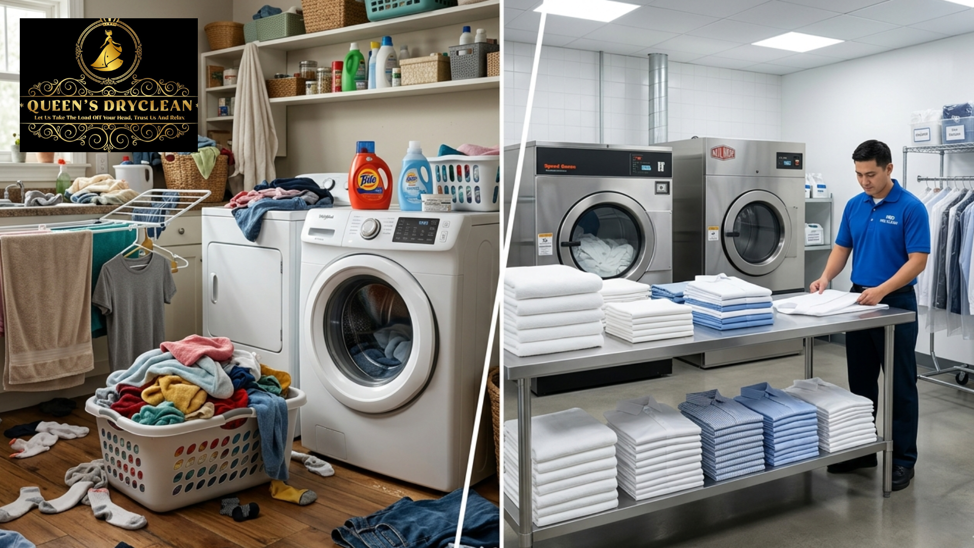 professional laundry vs home washing